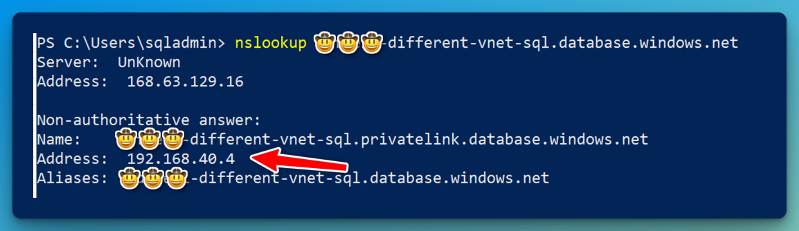nslookup success