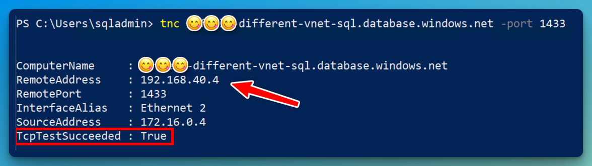 powershell checking for open port 1433