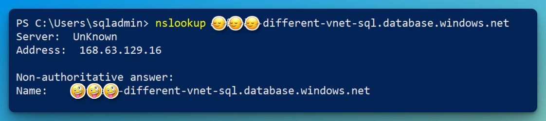 Powershell nslookup